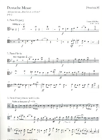 Deutsche Messe D872 für gem Chor und Orchester