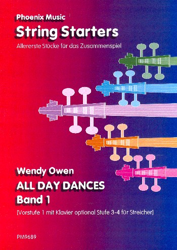 All Day Dances vol.1 für 5-stimmiges flexibles Streicherensemble (Klavier ad libitum)