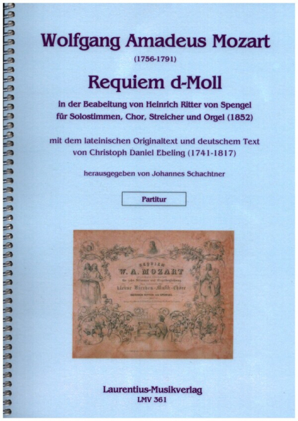 Requiem d-Moll für Solostimme, gem Chor, Streicher und Orgel