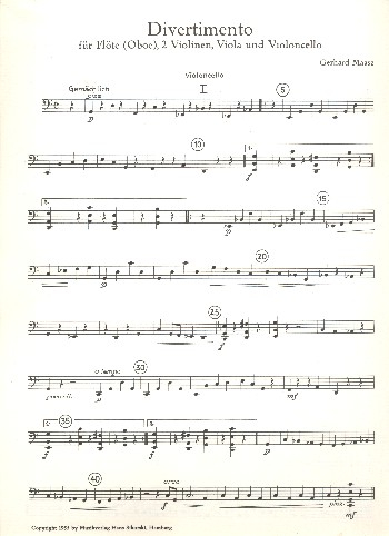 Divertimento Für Flöte (Oboe), 2 Violinen, Viola und Violoncello