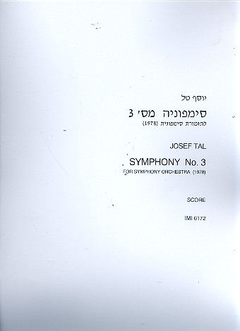 Symphony no.3 for orchestra