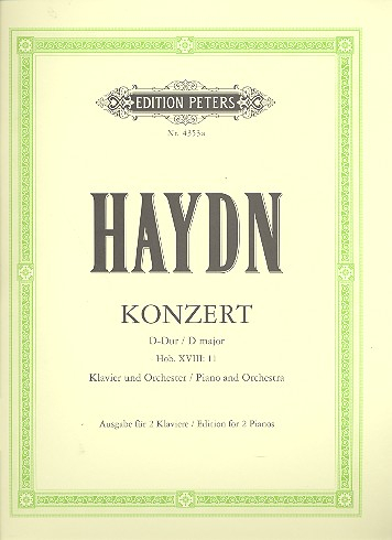 Klaviernoten Konzert D-Dur Hob 18/11 op 21 - mit Kadenzen