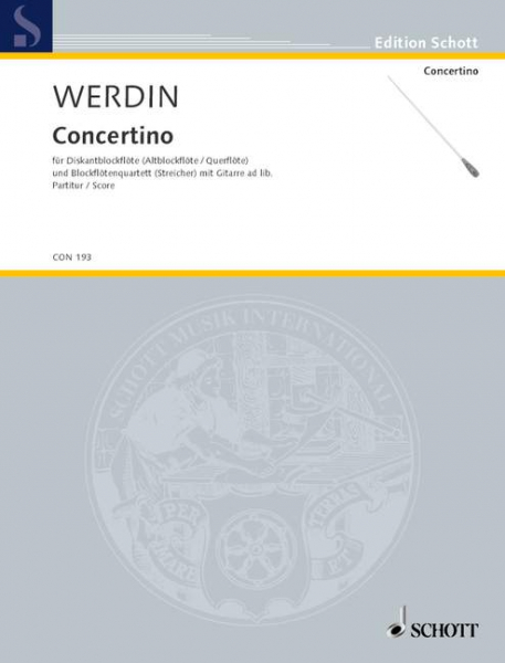 Concertino für Sopran-Blockflöte (Alt-Blockflöte/Flöte) und Blockflötenquartett o