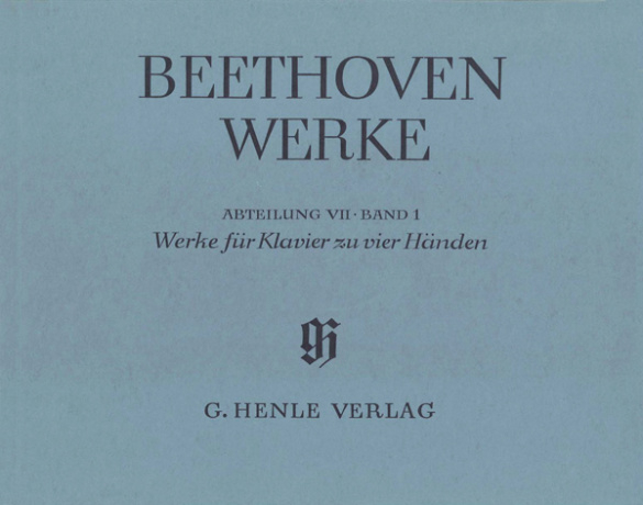 Beethoven Werke Abteilung 7 Band 1 Werke für Klavier zu 4 Händen (broschiert)