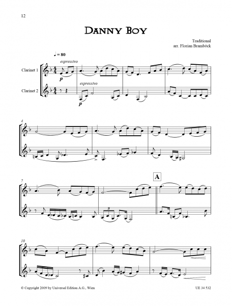 Spielpartitur Celtic Clarinet Duets