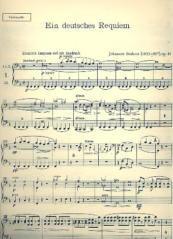 Ein deutsches Requiem op.45 für Soli, Chor und Orchester