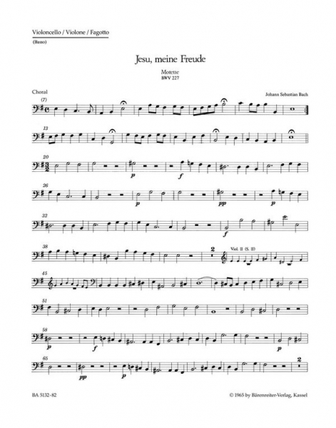 Jesu meine Freude BWV227 Motette für gem Chor (SSATB)