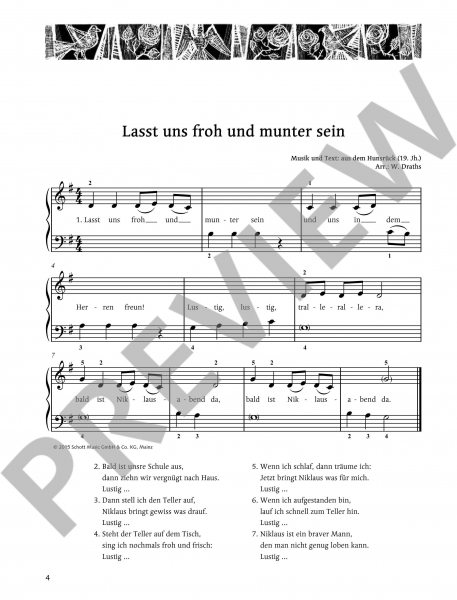 Weihnachtsliederheft Morgen kommt der Weihnachtsmann (sehr leicht)