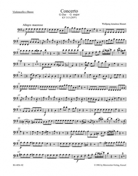 Konzert G-Dur KV313 für Flöte und Orchester
