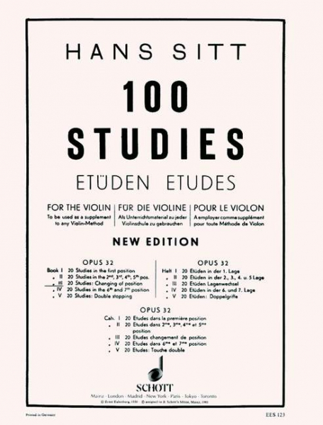 100 Studies op.32 vol.3 20 Studies for the violine (changing of position)