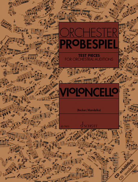 Sammelband für Cello ORCHESTER PROBESPIEL Cello