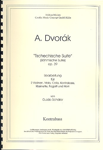 Tschechische Suite op.39 für 2 Violinen, Viola, Violoncello, Kontrabass, Klarinette, Horn und Fagott