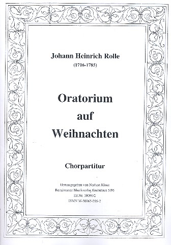 Oratorium auf Weihnachten für Soli, Chor und Orchester