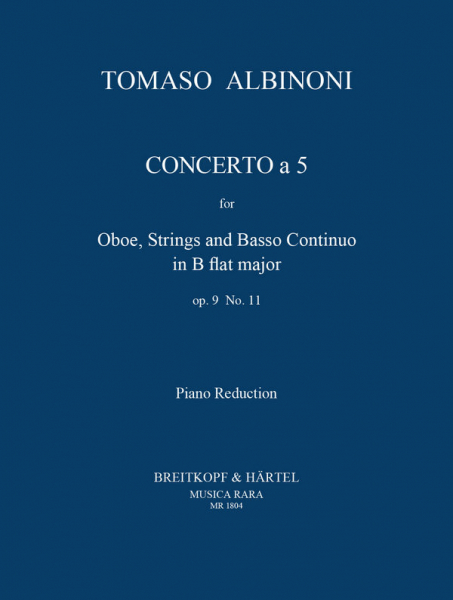Concerto à cinque b flat Major op.9,11 for oboe, strings and bc