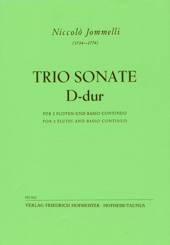Triosonate D-Dur für 2 Flöten und Bc
