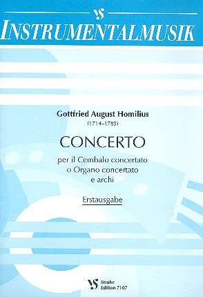 Concerto per il cembalo concertato o organo concertato e archi für Cembalo (Orgel) und Streicher