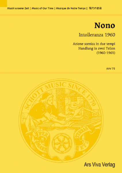 Intolleranza Handlung in 2 Teilen Soli und Orchester