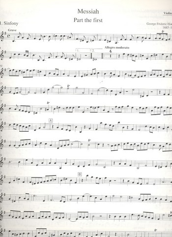 The Messiah HWV56 (with variant Movements) for soloists, mixed chorus and orchestra