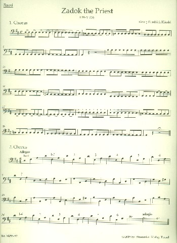 Zadok the Priest HWV258 für gem Chor und Orchester