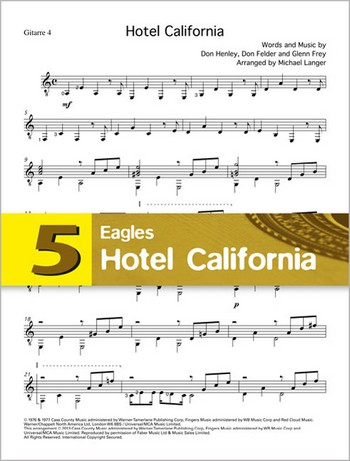 Hotel California für 4 Gitarren (Ensemble)