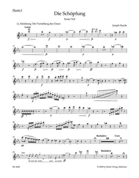 Die Schöpfung Hob.XXI:2 für Soli, gem Chor und Orchester