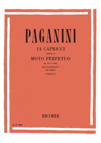 14 capricci dall&#039;op.1 per clarinetto