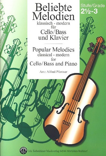 Beliebte Melodien Band 4 (Stufe 2,5-3) für Violoncello (Kontrabass) und Klavier
