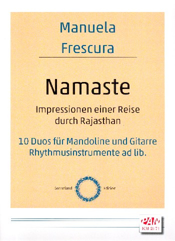 Namaste für Mandoline und Gitarre (Rhythmusinstrumente ad lib)