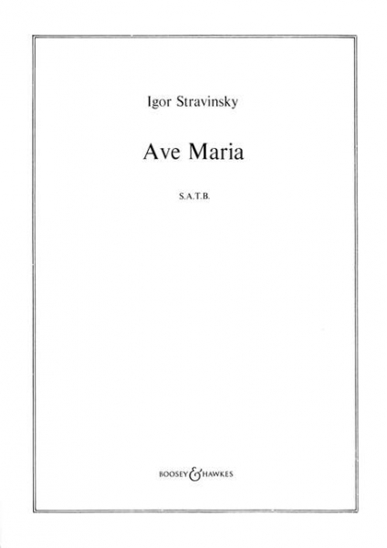 Ave Maria for mixed chorus a cappella