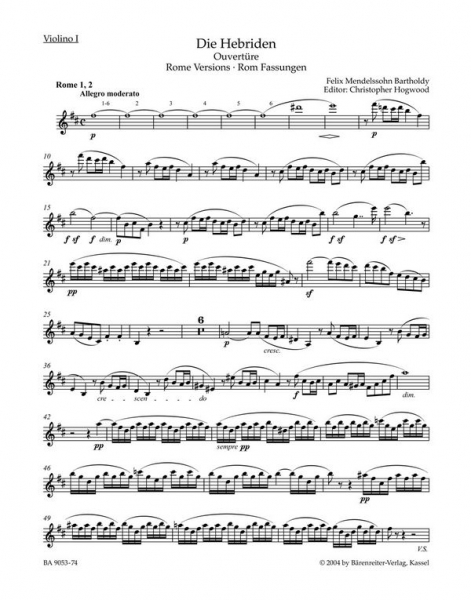 Die Hebriden op.26 (Rom Fassungen) für Orchester