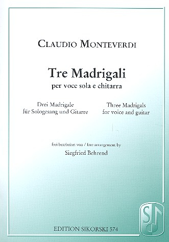 3 Madrigale für Gesang und Gitarre