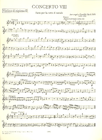 Concerto grosso g-Moll op.6,8 für 2 Violinen, Violoncello, Streicher und Bc