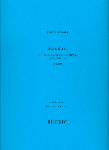 Sonatina für Oboe (Blockflöte in C) und Gitarre