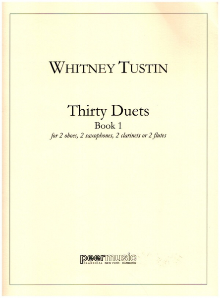 30 Duets vol.1 (nos.1-15) for 2 oboes (saxophones, clarinets or flutes)