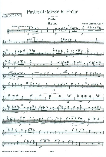 Pastoralmesse F-Dur op.147 für Chor, Orchester und Orgel