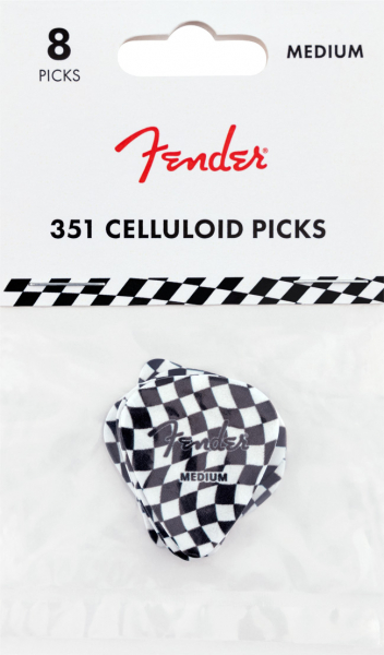 Plektrenpack Fender Wavy Checkerboard 351 Medium