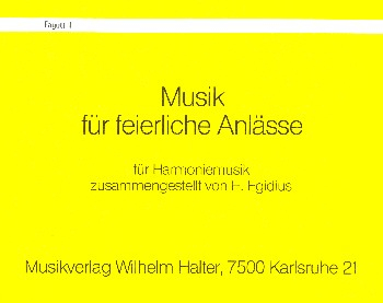 Musik für feierliche Anlässe: für Blasmusik
