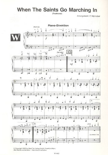When the Saints und Säbeltanz: für Salonorchester