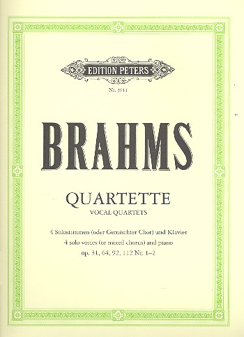 Quartette für 4 Solostimmen mit Klavierbegleitung