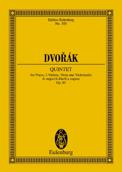 Quintett A-Dur op.81 für Klavier und Streichquartett
