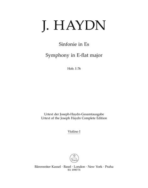 Sinfonie Es-Dur Hob.I:76 für Orchester