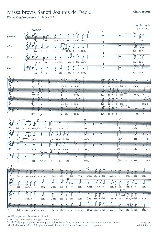 Kleine Orgelmesse B-Dur Hob.XXII:7 für Sopran, Chor, Streicher, Orgel