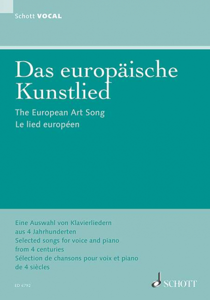 Sammelband für Klavier Das europäische Kunstlied