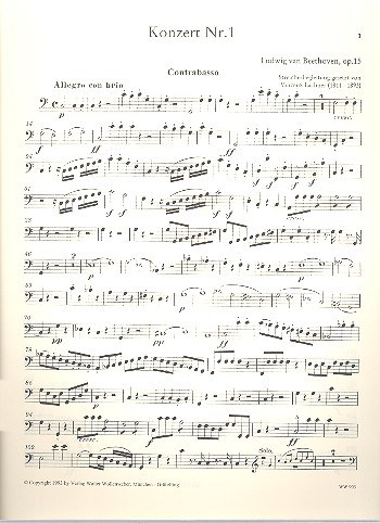 Konzert C-Dur Nr.1 op.15 für Klavier und Streicher