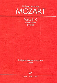 Missa brevis in C KV258 für Soli, gem Chor und Orchester
