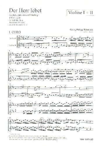 Der Herr lebet TWV1:284 für Soli, gem Chor und Instrumente