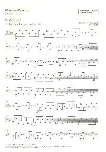 Markuspassion BWV247 für Soli, gem Chor und Orchester