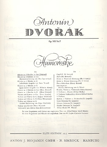 Humoreske Ges-Dur op.101,7 für Klavier