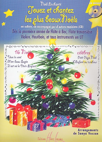 Noel enchanté vol.1 (+CD) pour flute à bec, flute traversière, violon, hautbois,