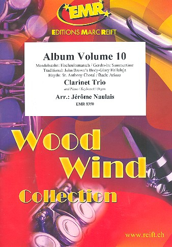 Album vol.10 for 3 clarinets and piano (keyboard/organ) (percussion ad lib)
